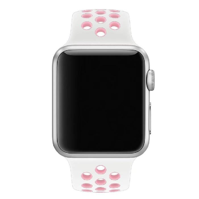 Silicone Sport Strap for Apple Watch Nike+ White/Pink 42 mm 142/97mm