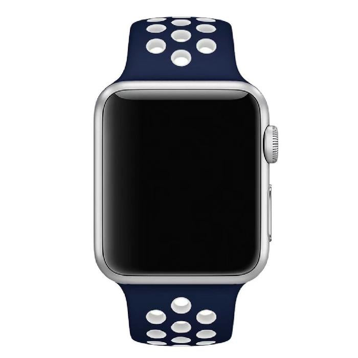 Silicone Sport Strap for Apple Watch Nike+ Blue/White 42 mm 142/97mm