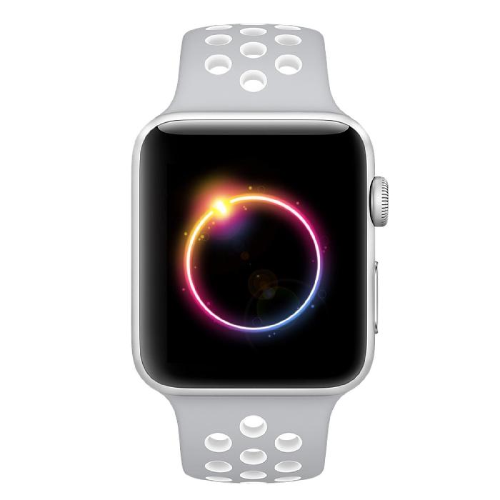 Silicone Sport Strap for Apple Watch Nike+ Grey/White 38 mm 134/97mm