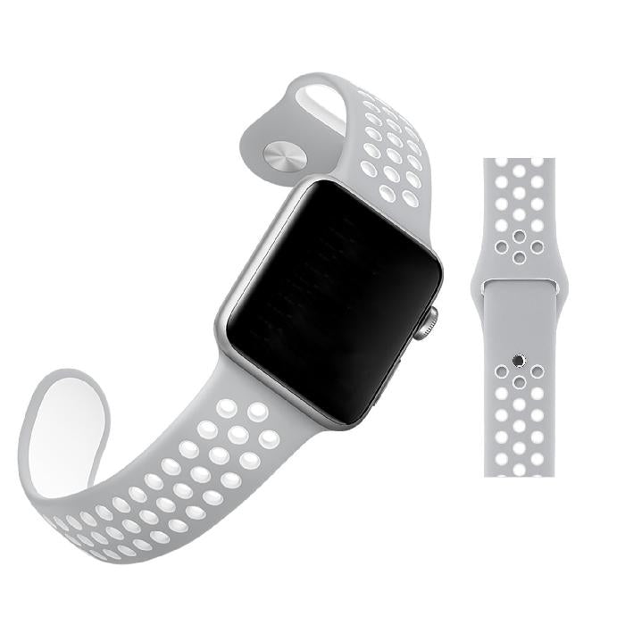 Silicone Sport Strap for Apple Watch Nike+ Grey/White 38 mm 134/97mm