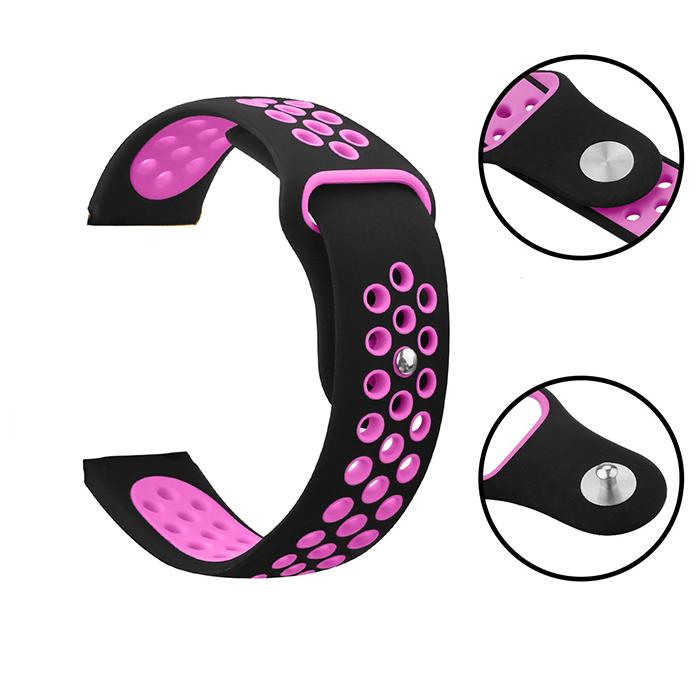 Silicone Sport Strap for Apple Watch Nike+ Black/Violet 42 mm 142/97mm