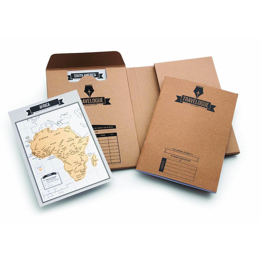 Travelogue Travel Journal - Scratch off World Map Pages - Travel Diary