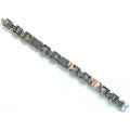 Bracelet man in satin-chromed steel hypoallergenic - Plot 7