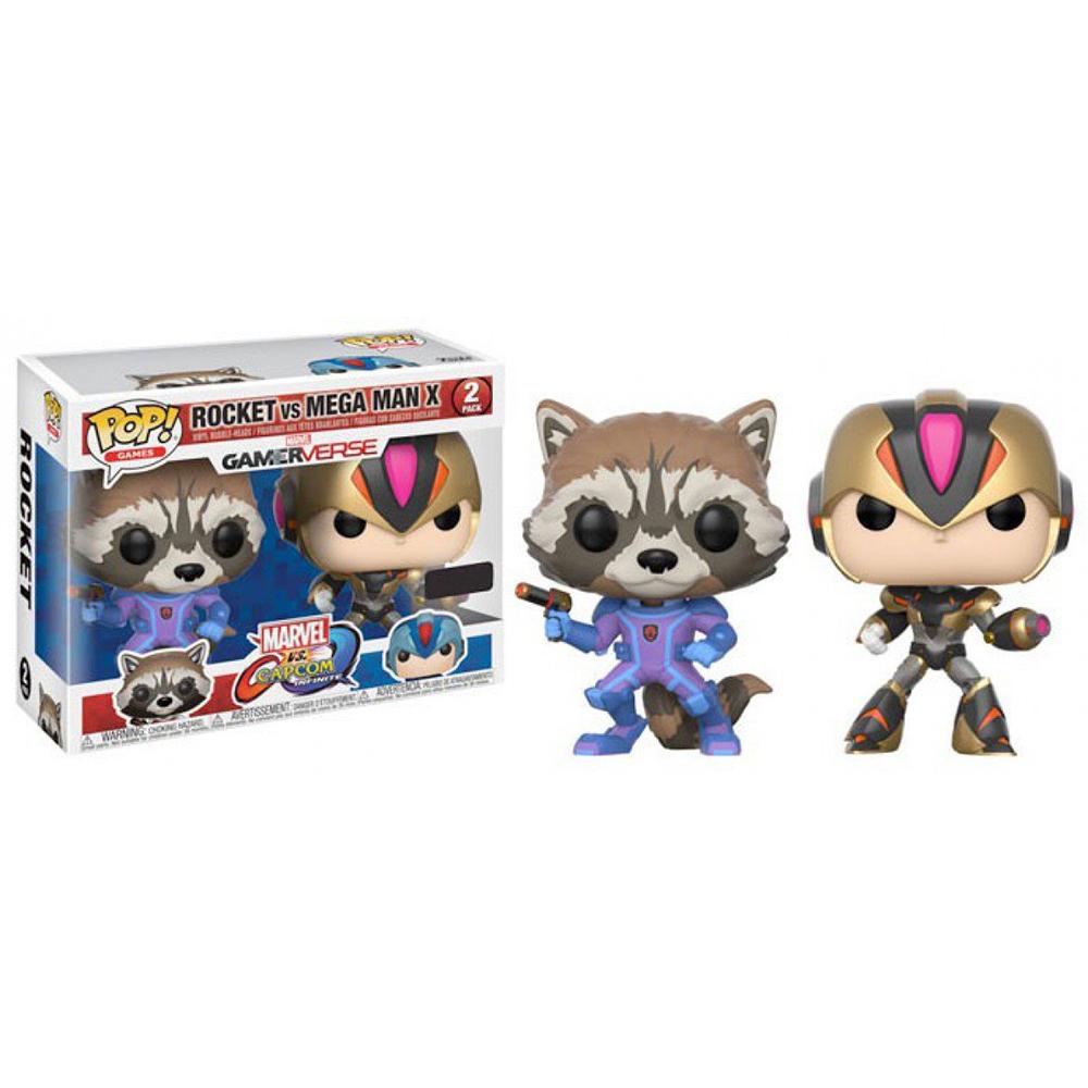 Funko Pop! Mega Man + Rocket - Marvel vs Capcom - Official 10cm 2 pack