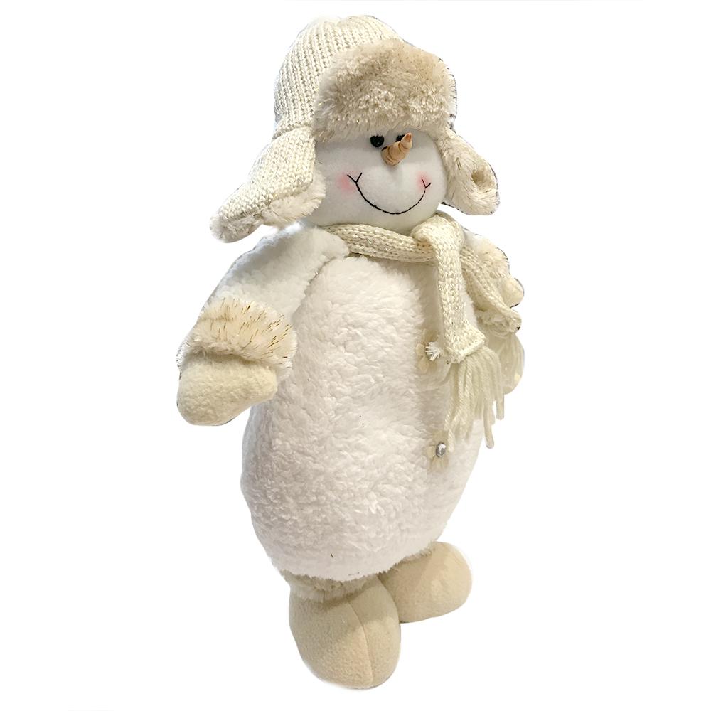 Christmas Decoration White Snowman - Indoor 44 cm
