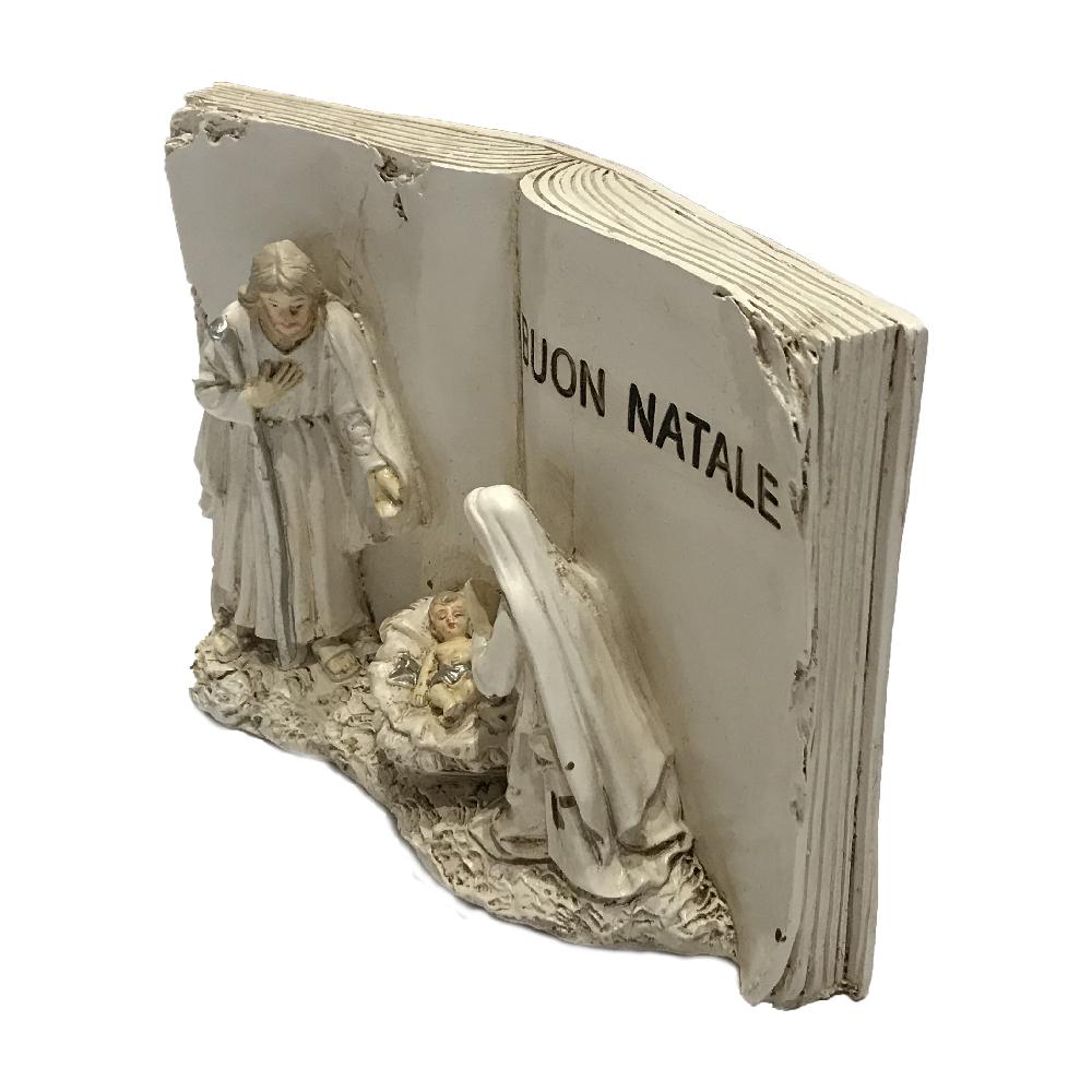 Christmas decoration Resin Nativity 'BUON NATALE' - Silver