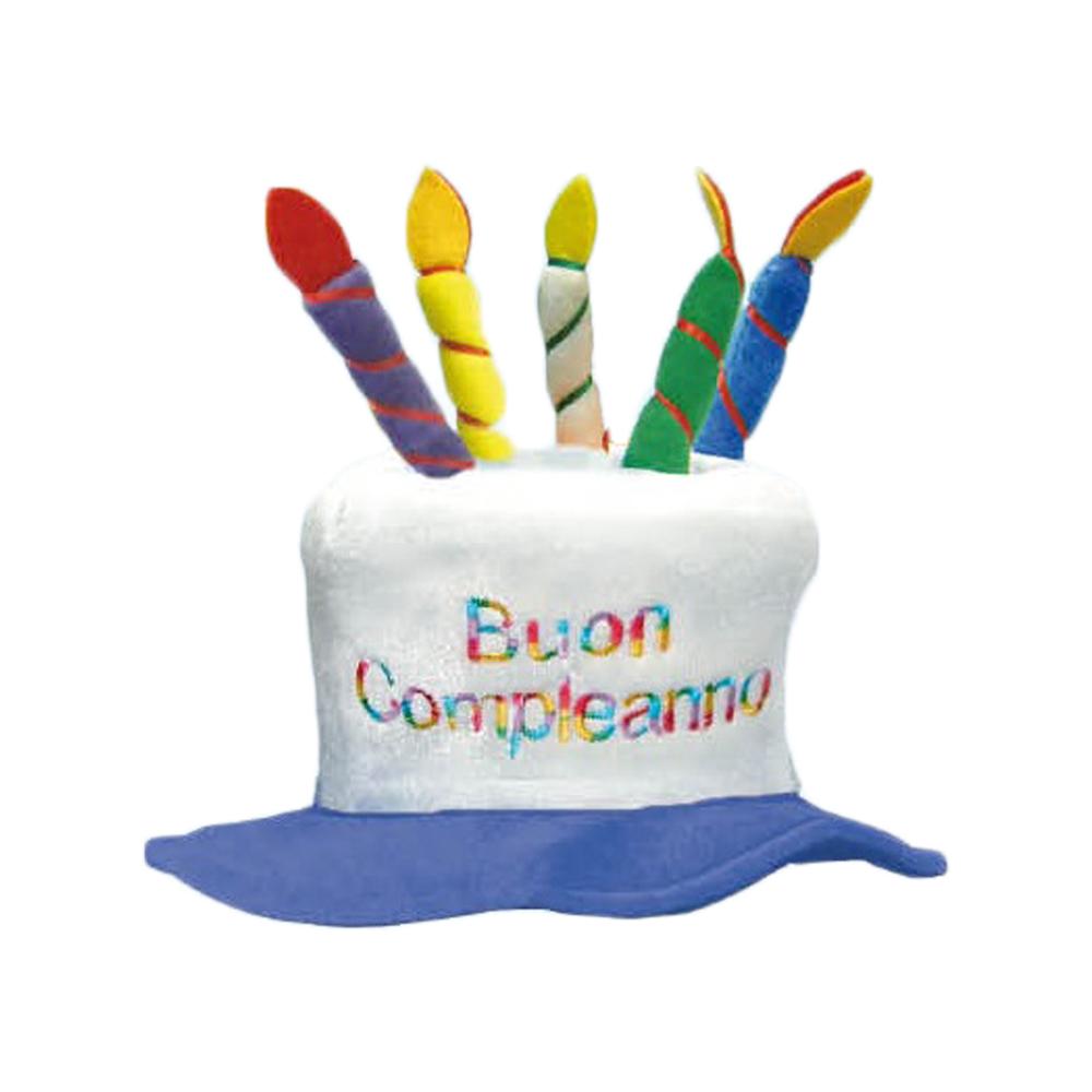 Buon Compleanno Cap with candles White - Gift idea prank