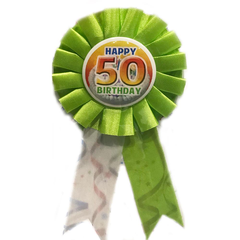 Award Rosette Happy Birthday 50 years - Gadget Gift Idea Joke
