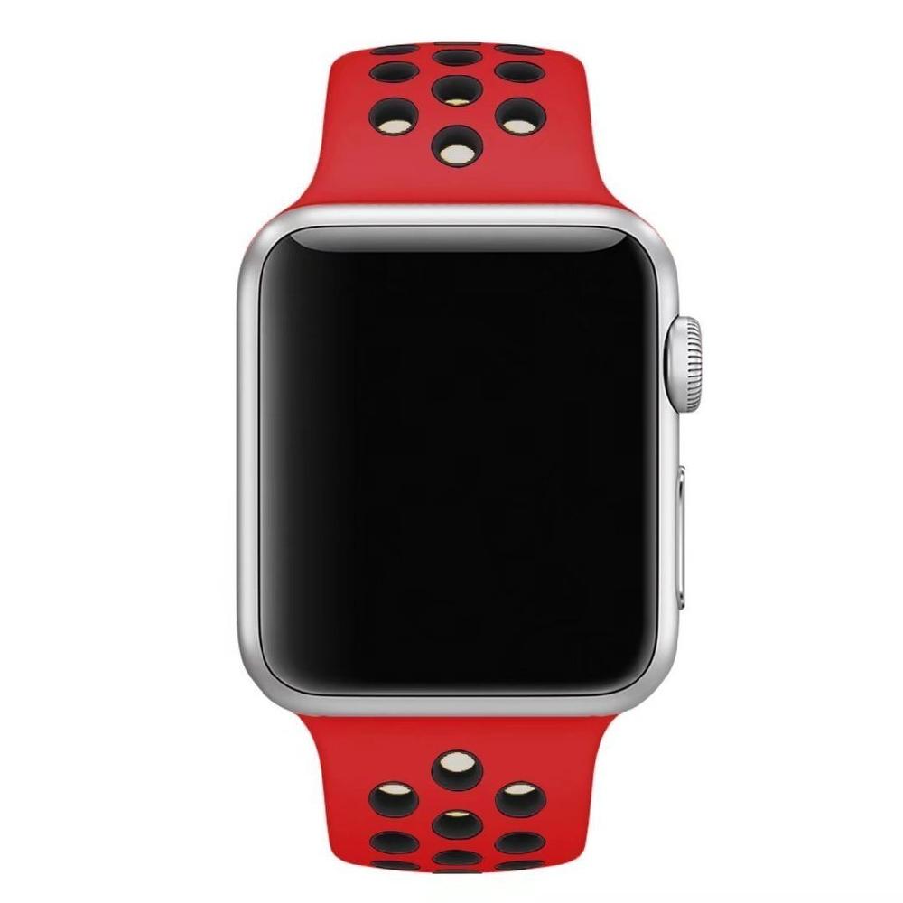 Silicone Sport Strap for Apple Watch Nike+ Red/Black 42 mm 118/92mm