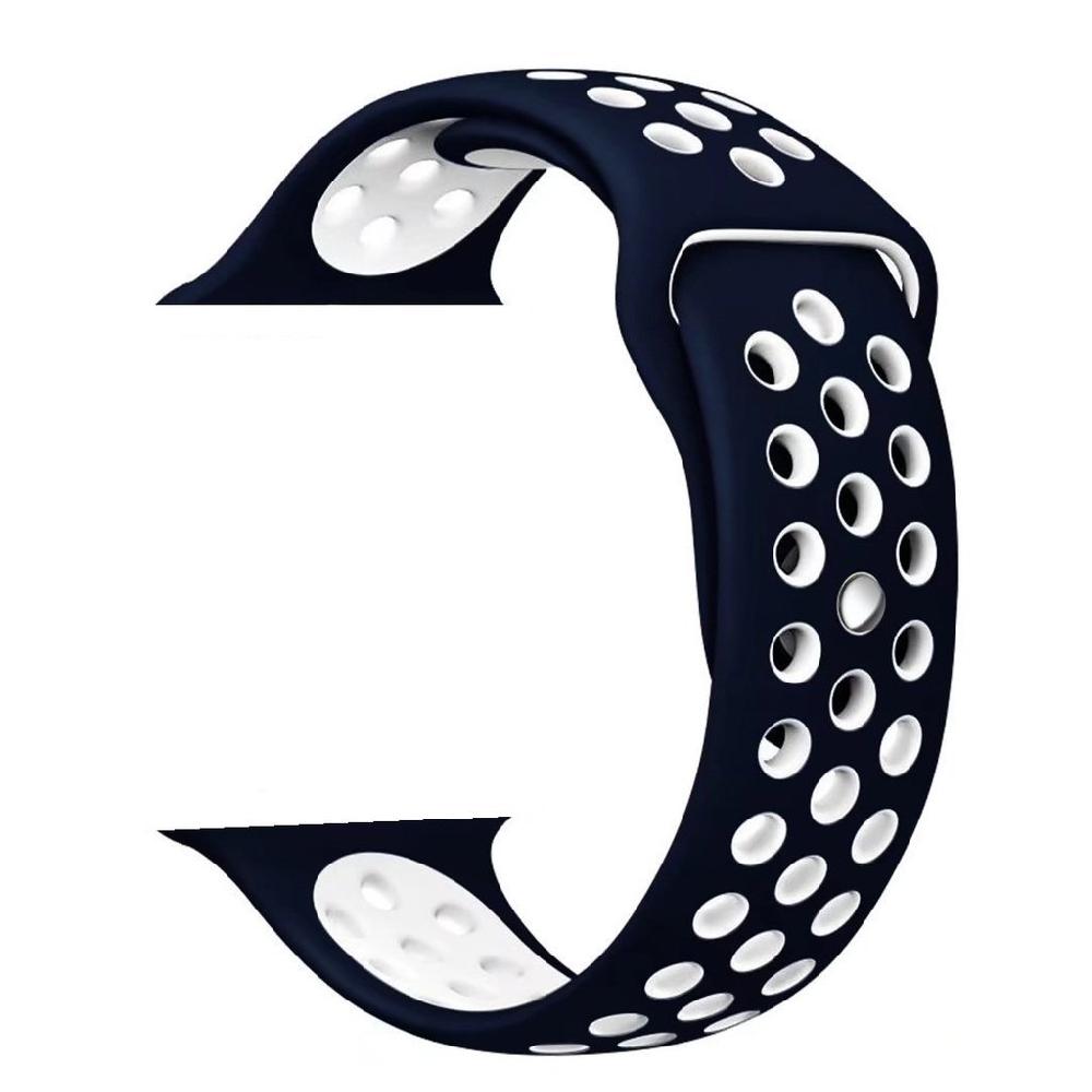 Silicone Sport Strap for Apple Watch Nike+ Blue/White 42 mm 118/92mm