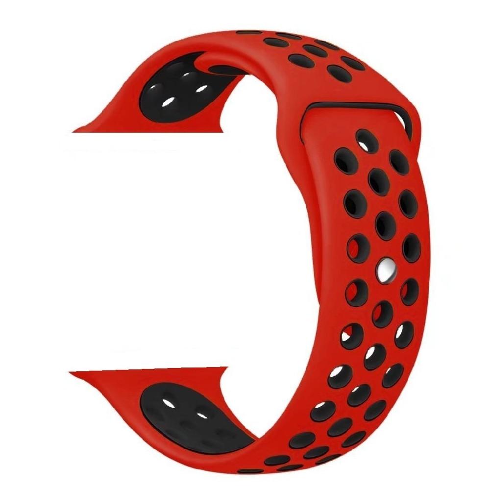 Silicone Sport Strap for Apple Watch Nike+ Red/Black 38 mm 112/97mm