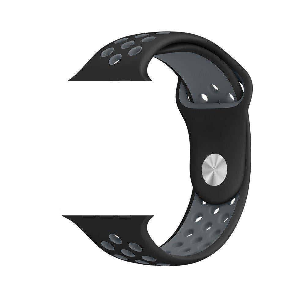 Silicone Sport Strap for Apple Watch Nike+ Black/Grey 38 mm 112/97mm