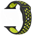 Silicone Sport Strap for Apple Watch Nike+ Black/Yellow 38 mm 112/97mm