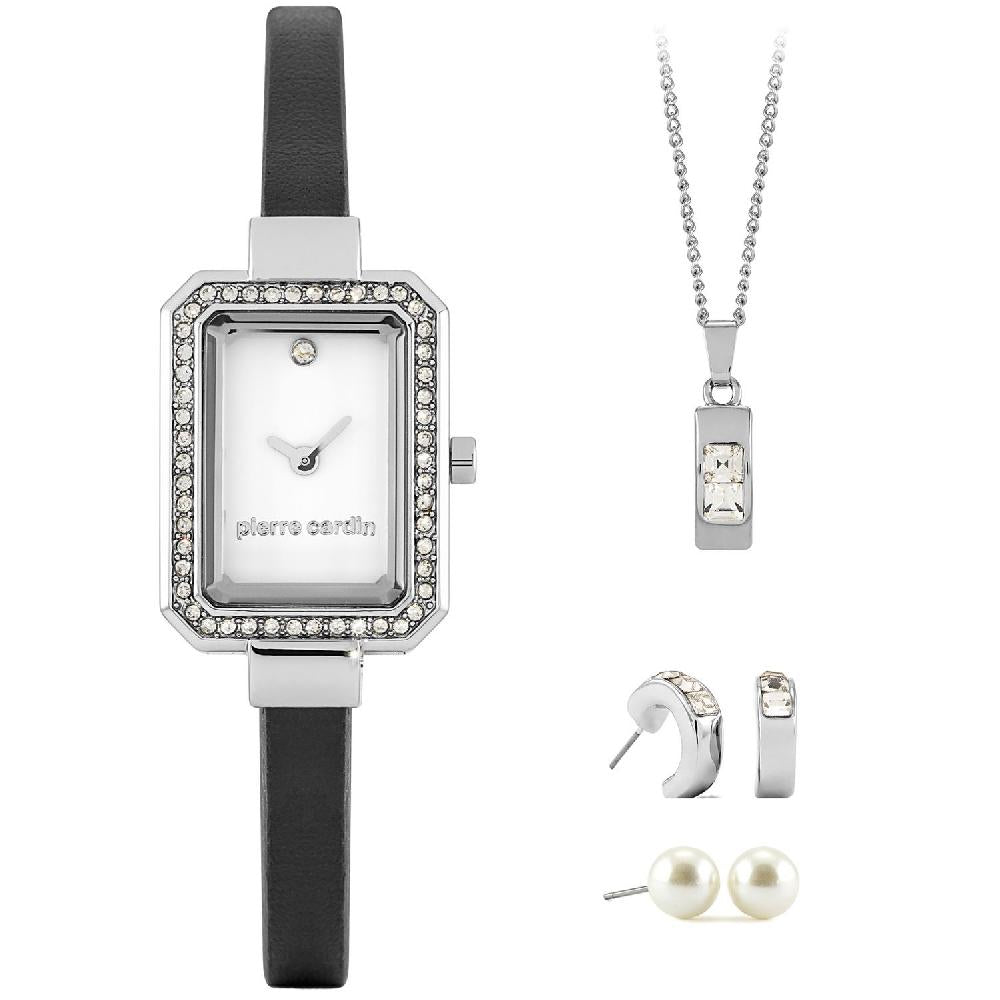 Pierre Cardin Watch PCX6530L280 Geschenk Set Schmuck Women Silver