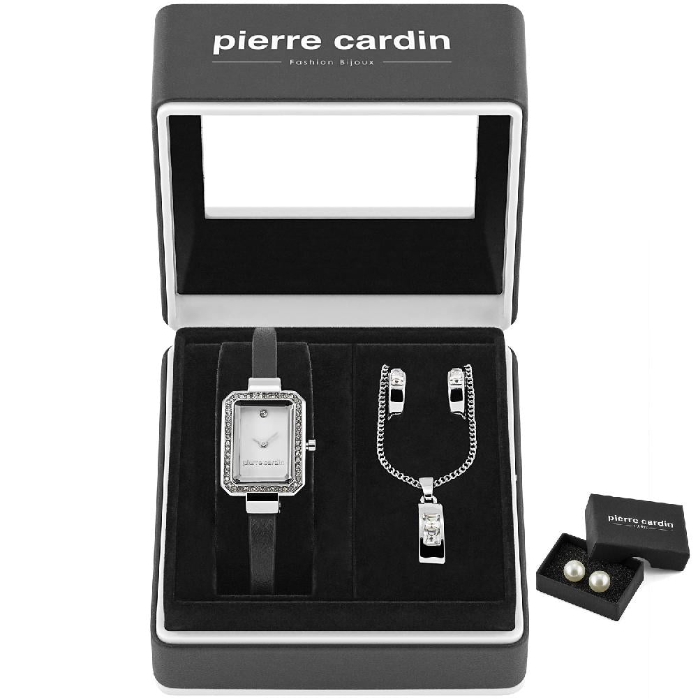 Pierre Cardin Watch PCX6530L280 Geschenk Set Schmuck Women Silver