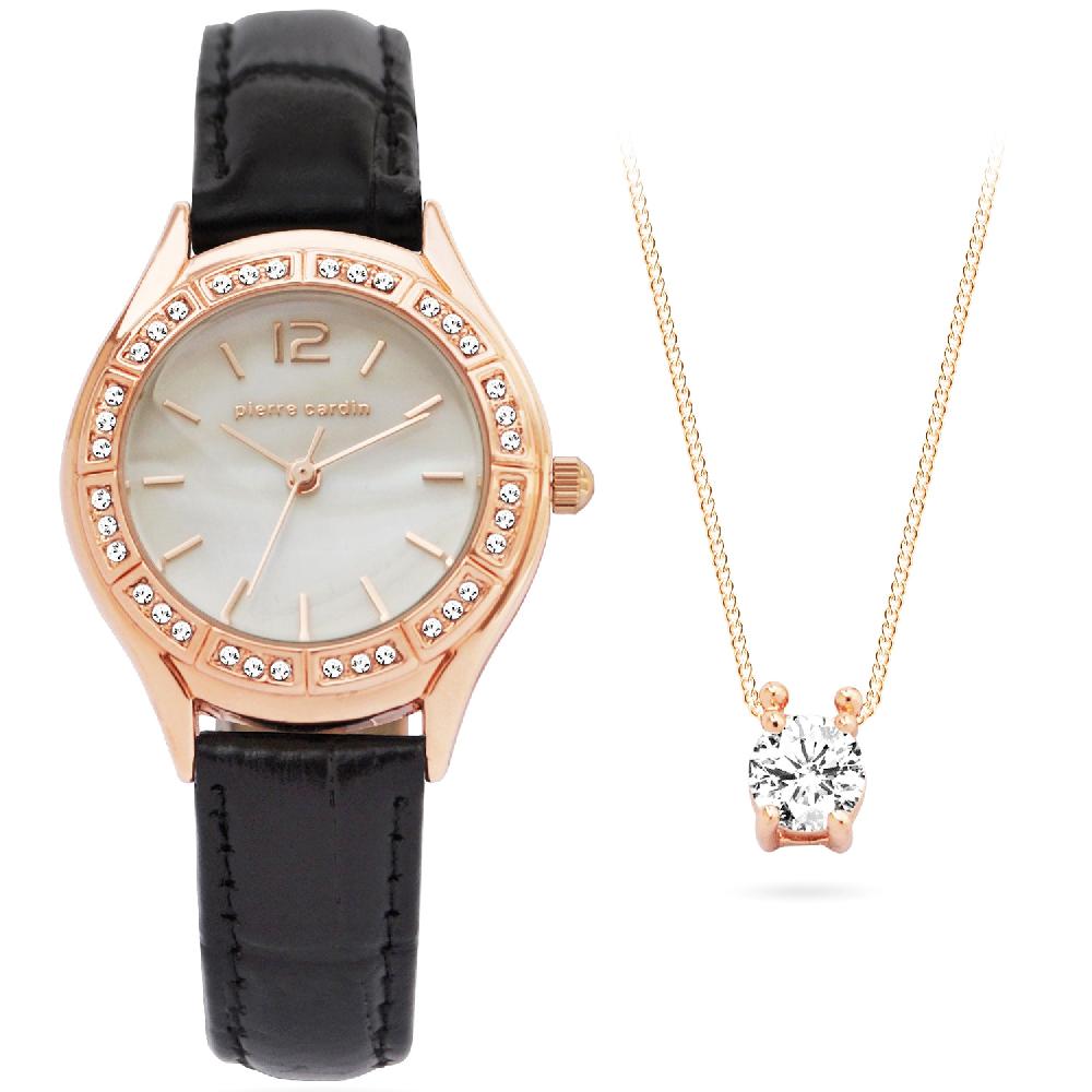 Pierre Cardin Watch PCX6556L290 Geschenk Set Schmuck Women Rose Gold