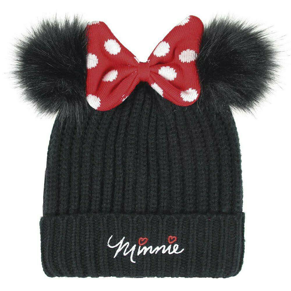 Black Pompom Hat and Minnie Bow - Official Product