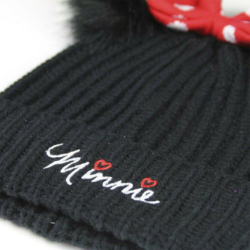 Black Pompom Hat and Minnie Bow - Official Product