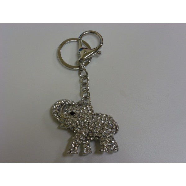 Shaped keyring Elephant with rhinestones