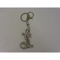 Shaped keychain geko with rhinestones