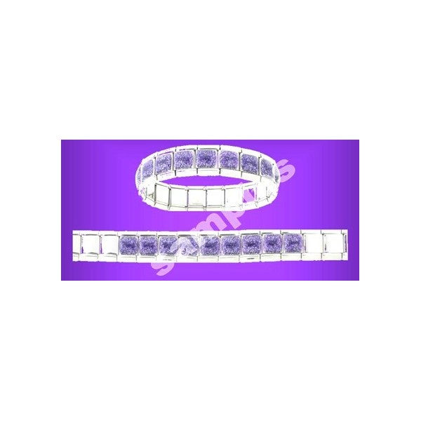Bracciale Inox Elastico - Colore Viola