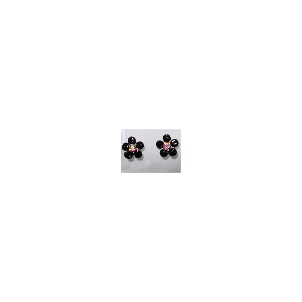Earrings 'Flower' - Black