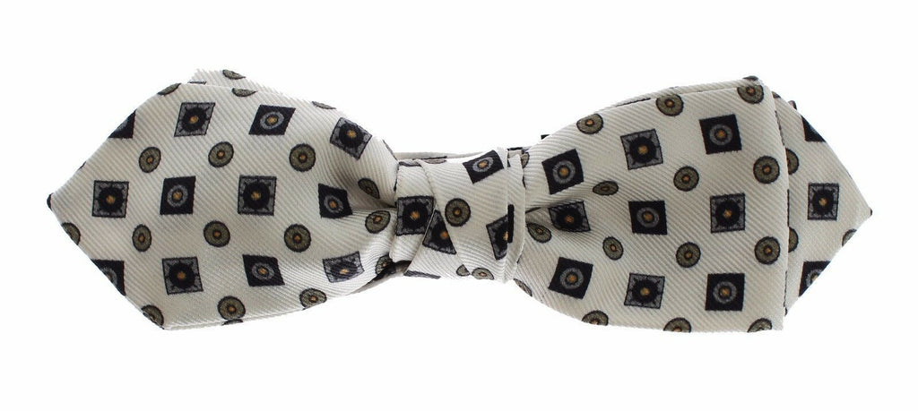 White Silk Bowtie Leather Men Belt Gift Box - 115-cm-46-inches