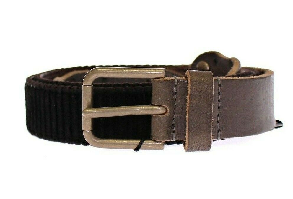 Brown Leather Logo Cintura Gürtel Belt - 95-cm-38-inches
