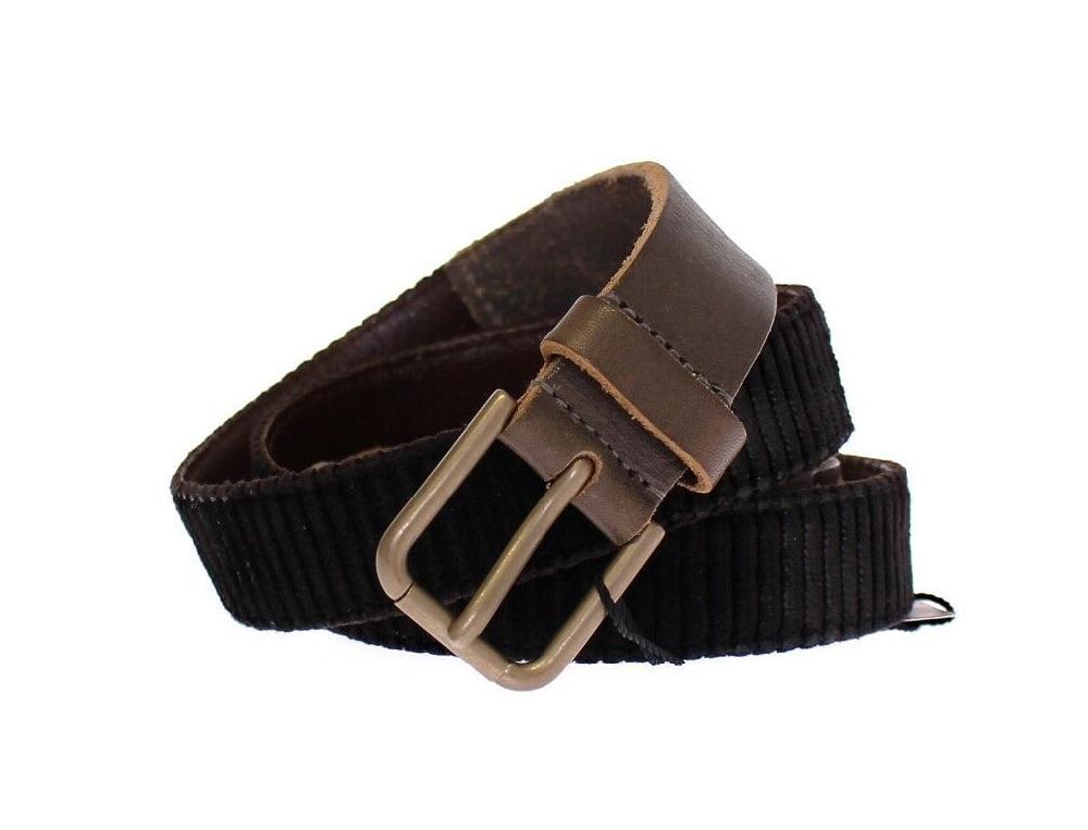 Brown Leather Logo Cintura Gürtel Belt - 95-cm-38-inches