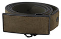 Green Leather Velvet Buckle Waist Army Belt - 100-cm-40-inches
