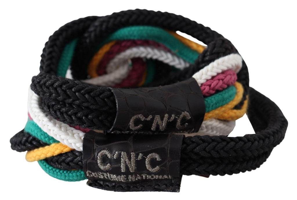Multicolor Rope Leather Rustic Hook Buckle Belt - 90-cm-36-inches