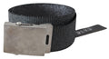 Black Silver Metal Brushed Buckle Waist Belt - 100-cm-40-inches