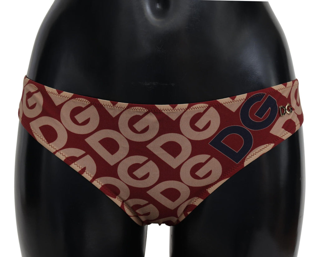 Multicolor DG Logo Print Bottom Beachwear Bikini Swimsuit - it2-s