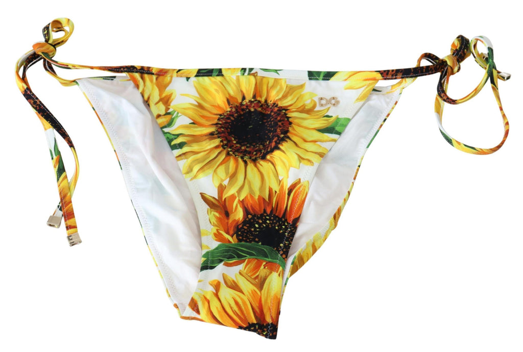 White Sunflower Swimwear Beachwear Bikini Bottom - it5-xl