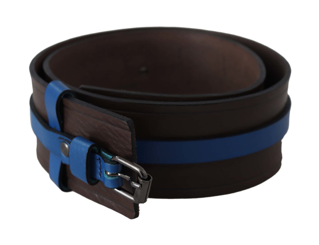 Brown Thin Blue Line Leather Buckle Belt - 105-cm-42-inches