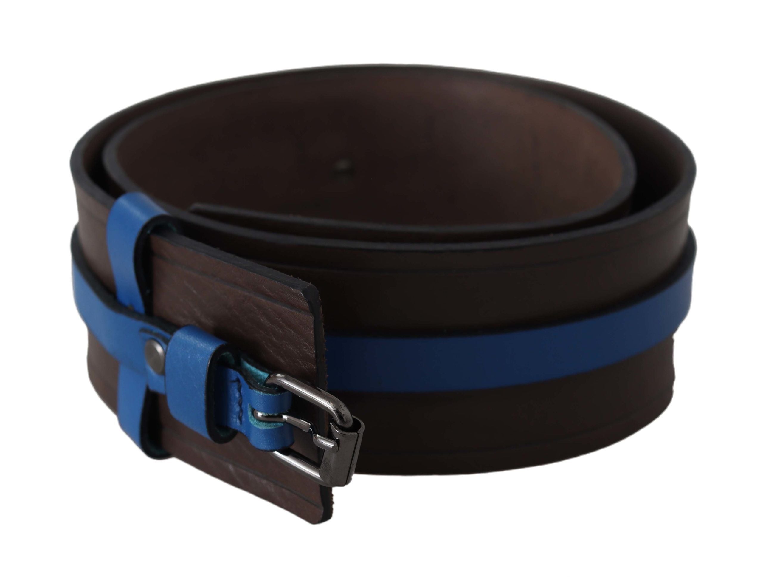 Brown Thin Blue Line Leather Buckle Belt - 105-cm-42-inches