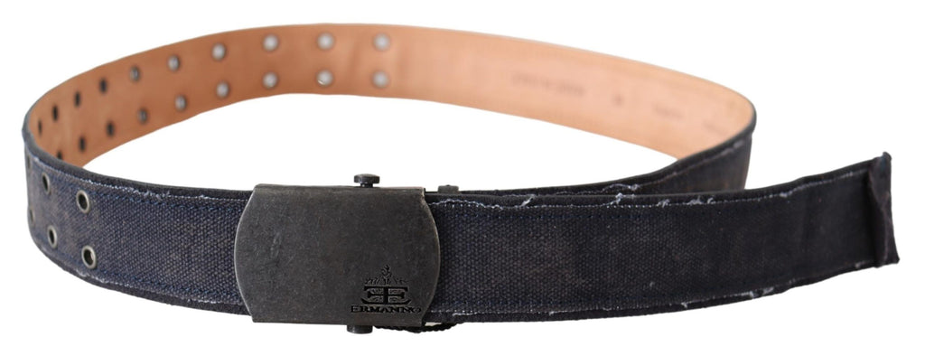 Blue Leather Ratchet Buckle Belt - 85-cm-34-inches