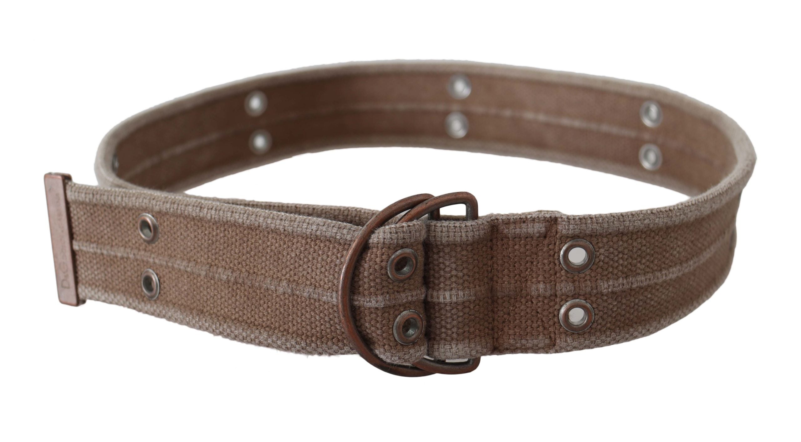 Beige Leather Logo Belt Sling Cintura Buckle Belt - 100-cm-40-inches