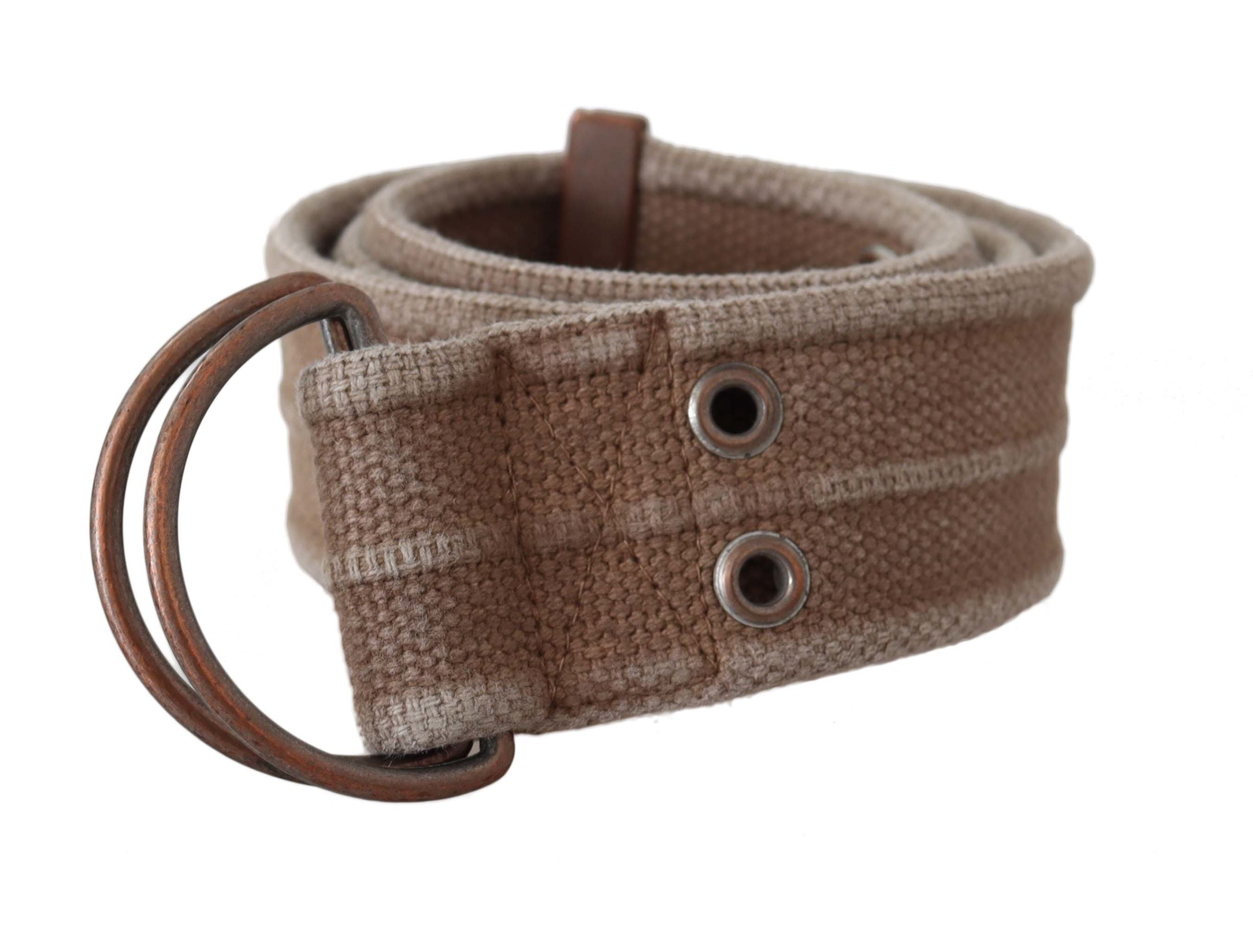 Beige Leather Logo Belt Sling Cintura Buckle Belt - 100-cm-40-inches