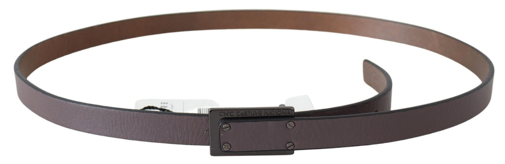 Brown Leather Tactical Logo Buckle Dark - 100-cm-40-inches