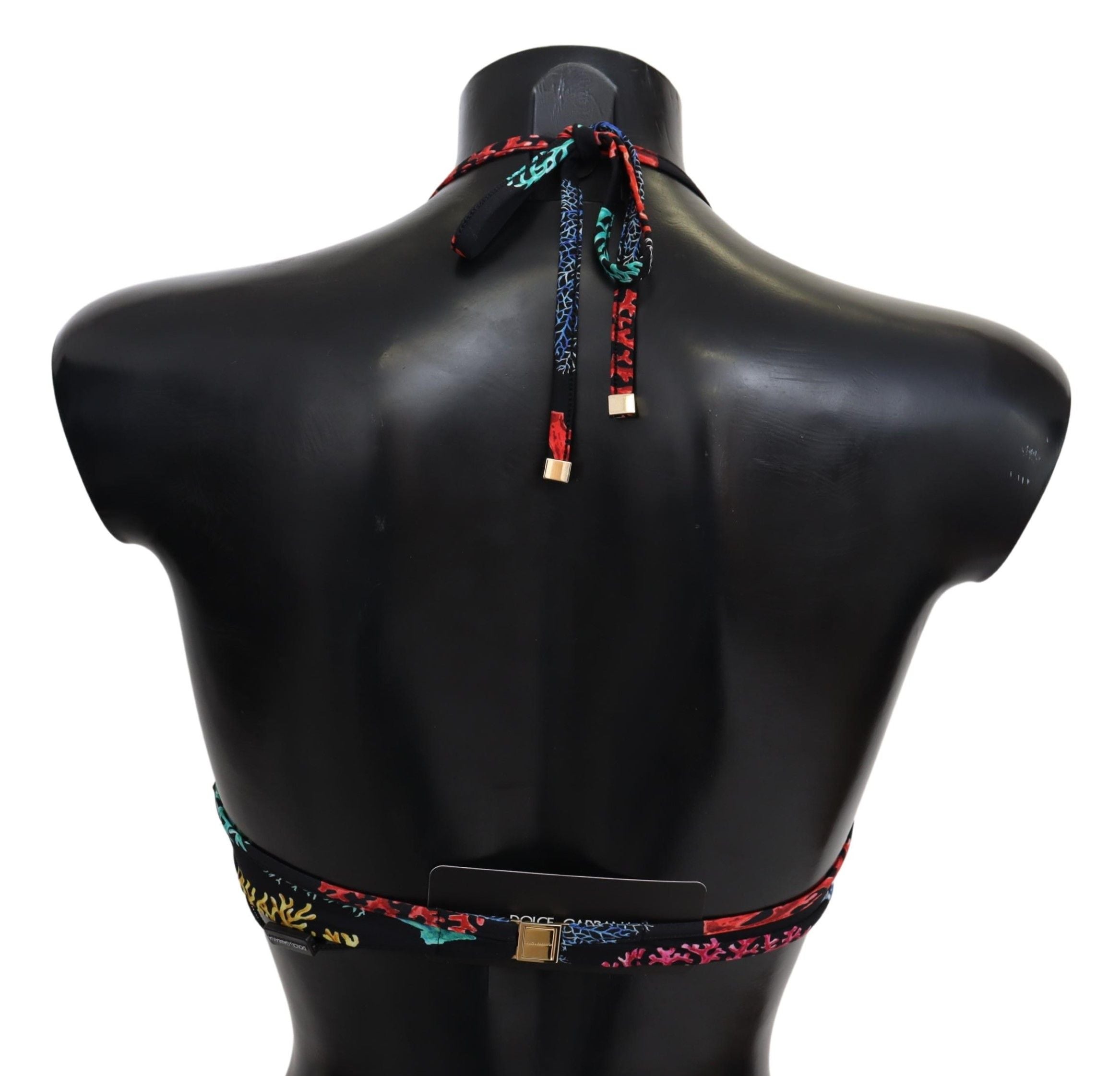 Black Corals Print Women Beachwear Bikini Tops - it1-xs