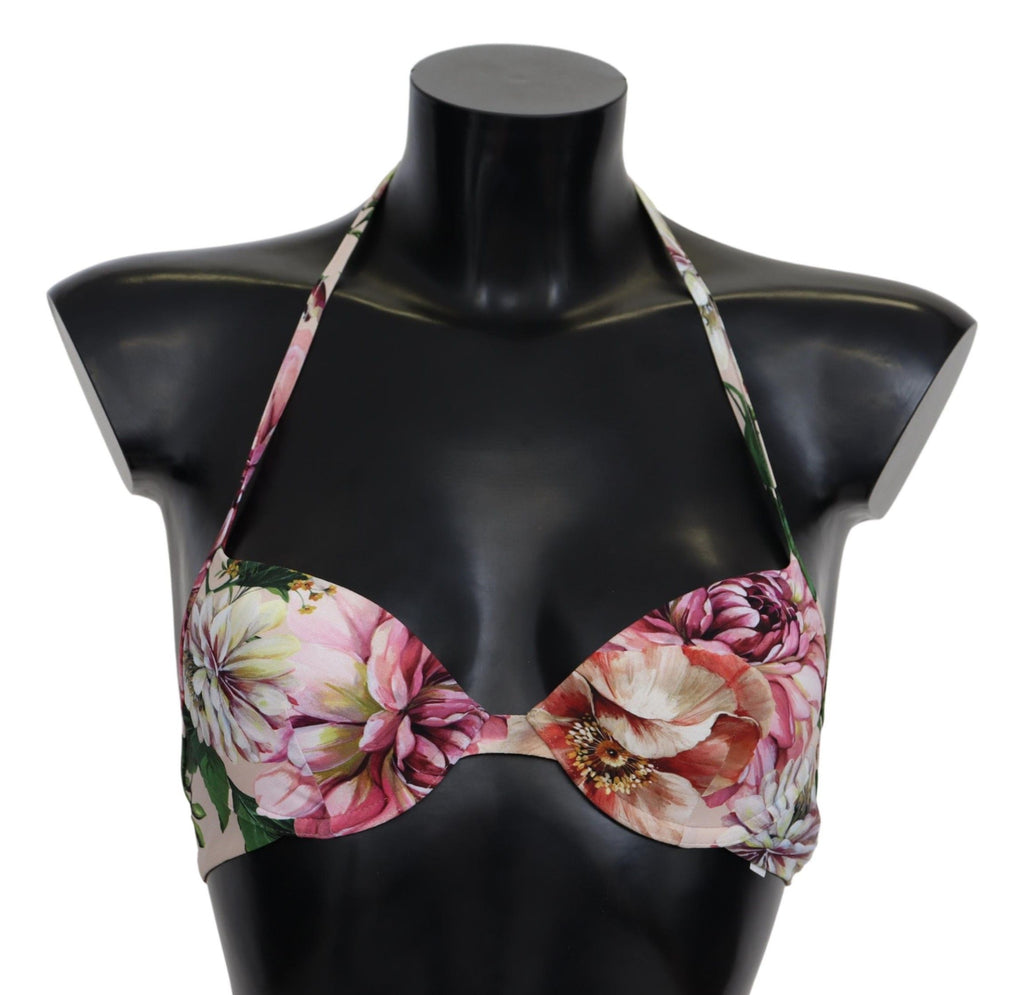 Multicolor Floral Swimsuit Beachwear Bikini Tops - it1-xs