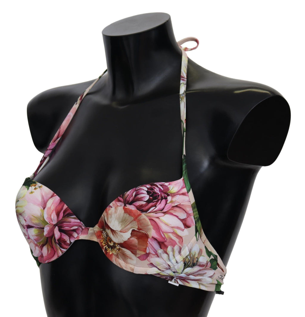 Multicolor Floral Swimsuit Beachwear Bikini Tops - it1-xs