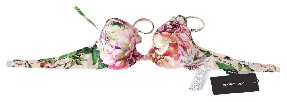 Multicolor Floral Swimsuit Beachwear Bikini Tops - it1-xs