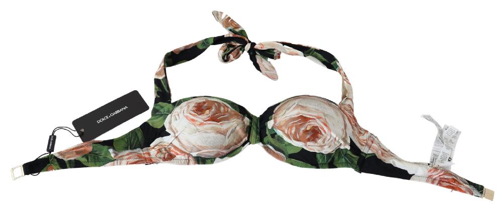 Multicolor Floral Print Beachwear Bikini Tops - it1-xs