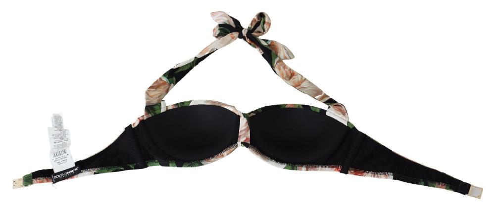 Multicolor Floral Print Beachwear Bikini Tops - it1-xs