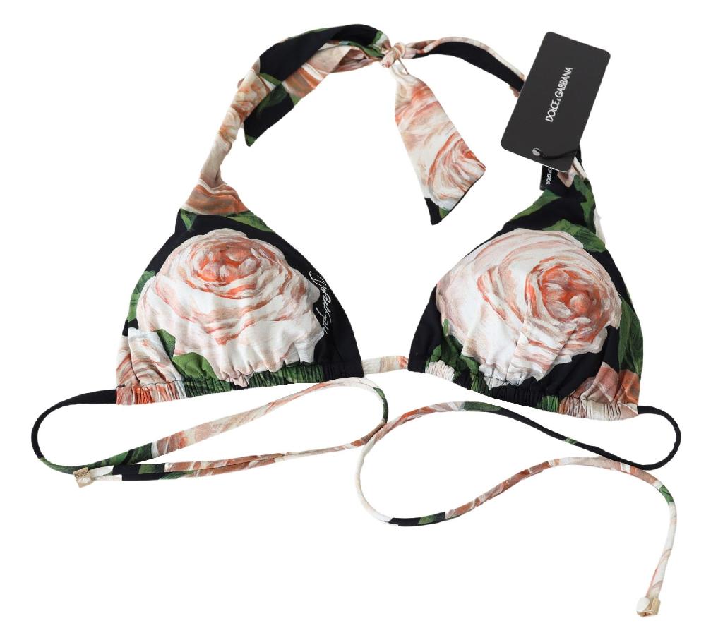 Multicolor Floral Print Beachwear Bikini Tops - it1-xs
