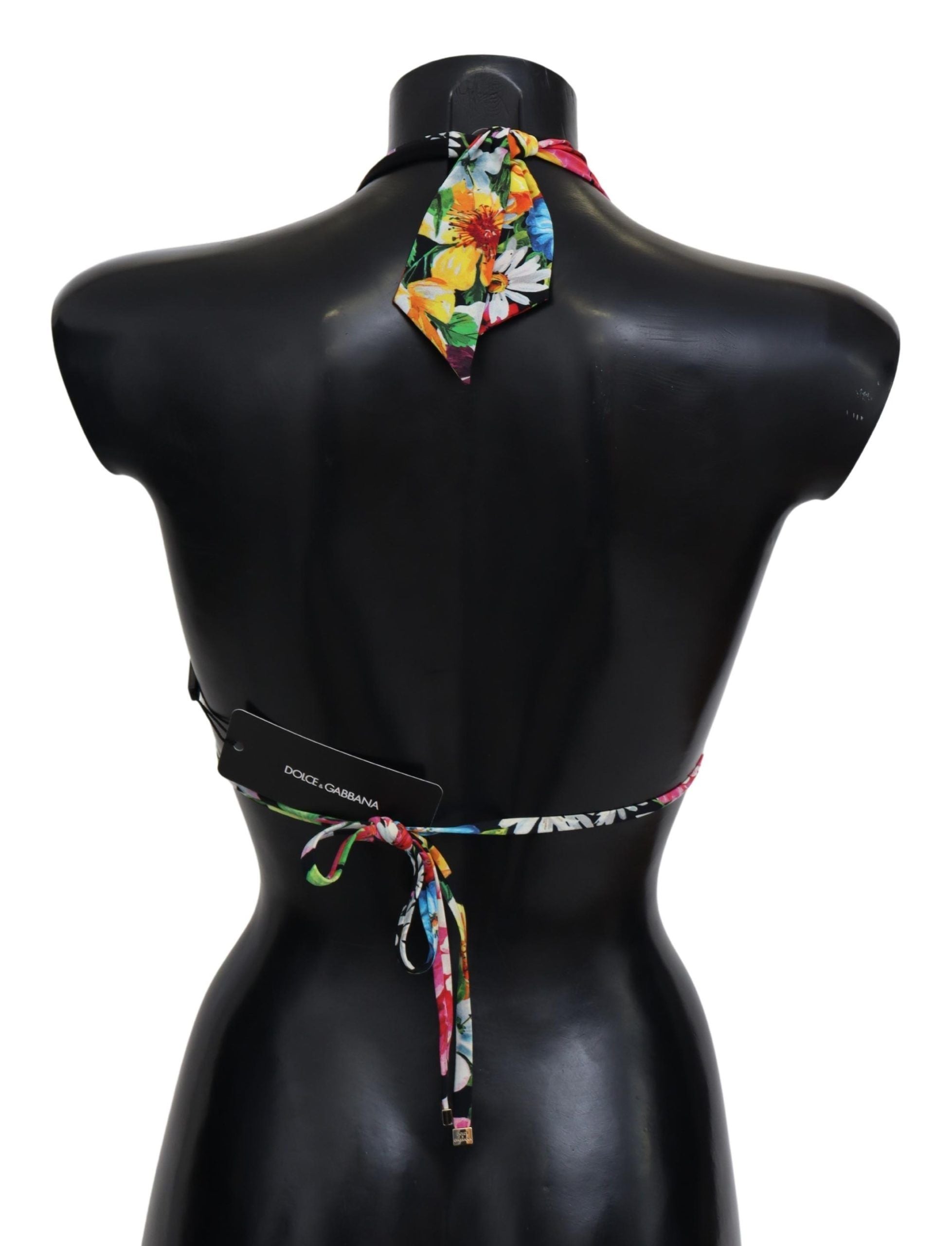 Multicolor Floral Print Swimwear Bikini Tops - it1-xs