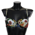Multicolor Floral Print Swimwear Bikini Tops - it1-xs
