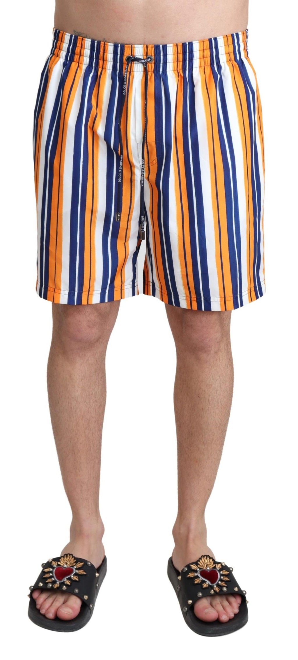 Multicolor Striped Beachwear Swimshorts - it4-s